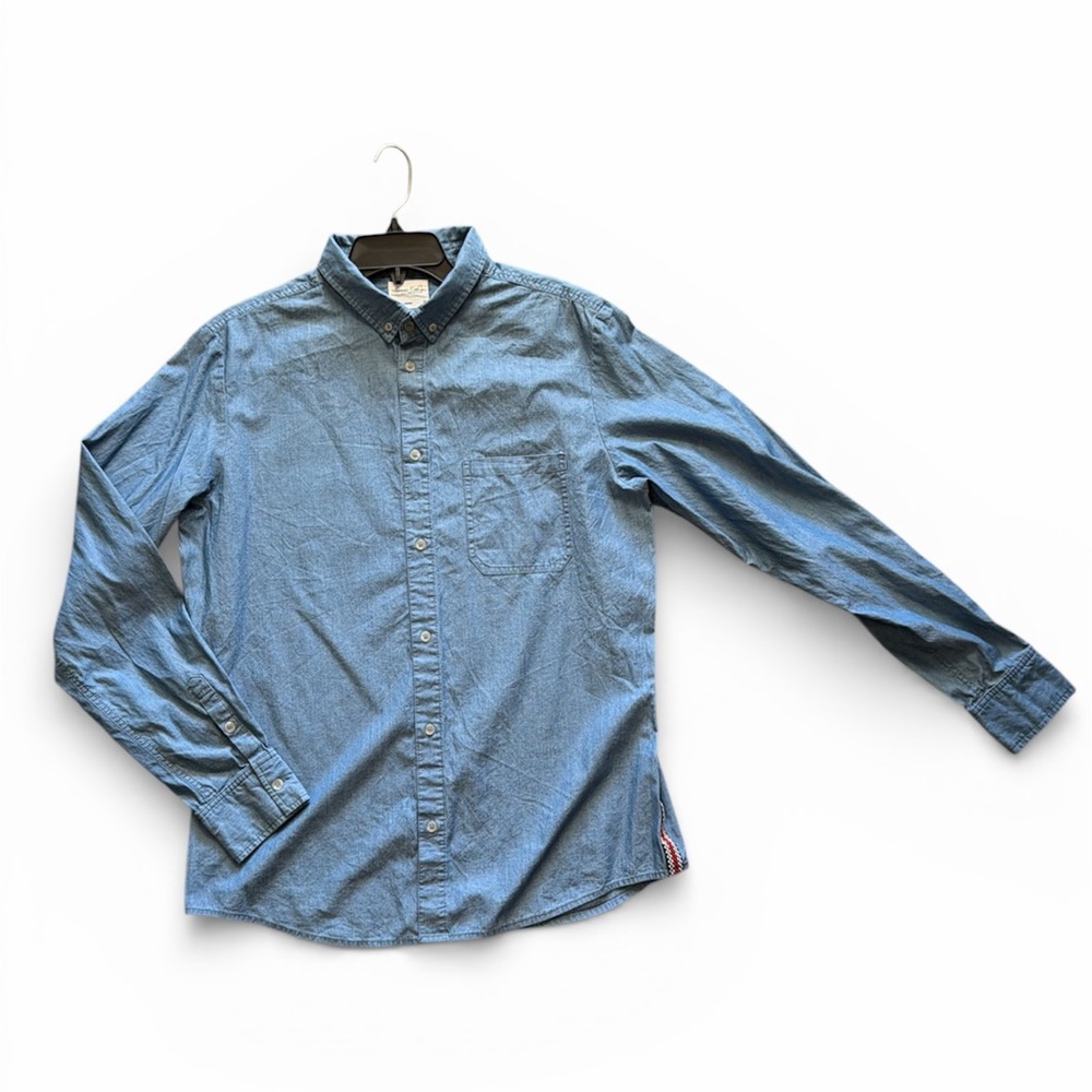 Sovereign Code Denim Blue Button-Up Shirt